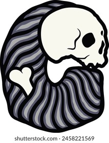 Skull Letter Alphabet Vector Element
