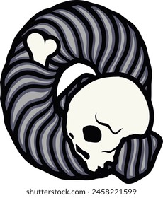 Skull Letter Alphabet Vector Element