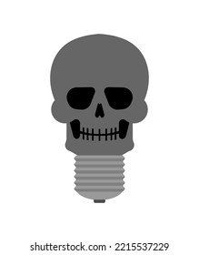Schädellampe-Idee tot. Vektorgrafik