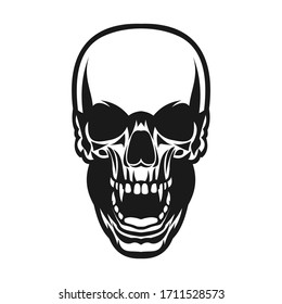 Skull Line Art Mascot Logo Stock Vector (Royalty Free) 1711528573 ...