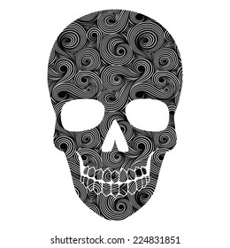 Skull Line Art Pattern