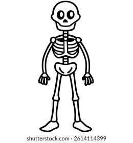 Skull Line Art Vector Illustration