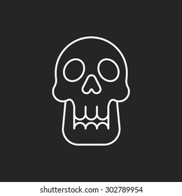 skull line icon