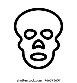 skull line icon