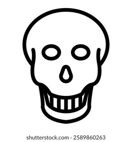 Skull Line Icon Design For Personal And Commercial Use