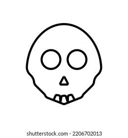 Skull line icon illustration. icon related to Halloween. Line icon style. Simple design editable