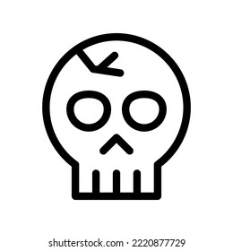 skull line icon illustration vector graphic