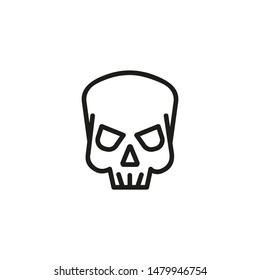Skull line icon. Skeleton, bone, head. Death concept. Can be used for topics like cemetery, poison, medicine