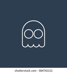Skull line icon vecto