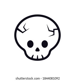 Skull line icon vector illustration logo template for many purpose.