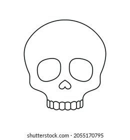 Skull line icon vector symbol
