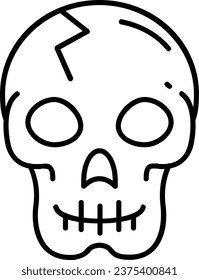 Skull Line Icon.Anatomy, Skeleton, Bones, Mortality, Death, Halloween, Anatomy, Skulls