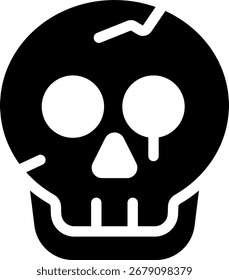 skull line style icon design
