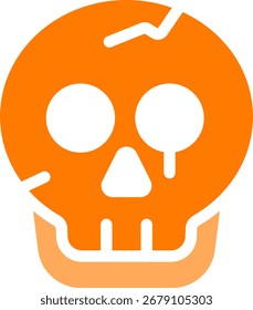 skull line style icon design
