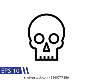 skull line style icon vector on white background design element logo template. EPS 10 file