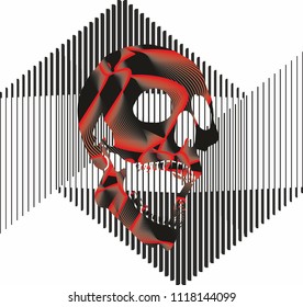 skull line vector art