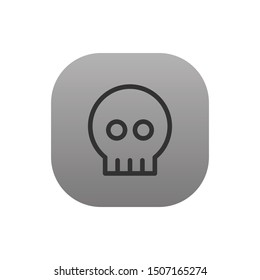 Skull  - Line Vector Icon