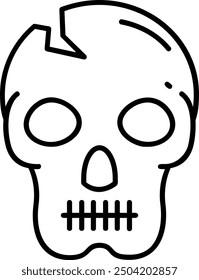 Skull Line vector Icon Design
