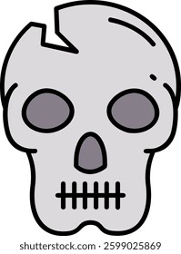 Skull Line vector Icon Design