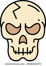 Skull Line vector Icon Design