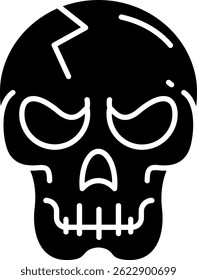Design de ícone de vetor de Linha de Caveira