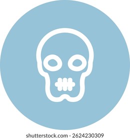 Skull Line vector Icon Design