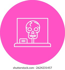 Skull Line vector Icon Design