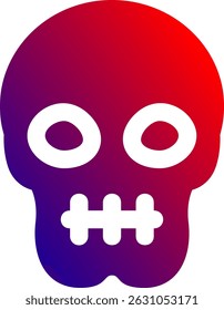 Skull Line vector Icon Design