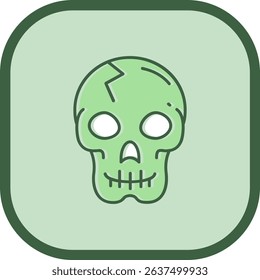 Skull Line vector Icon Design