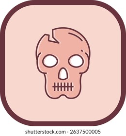 Skull Line vector Icon Design