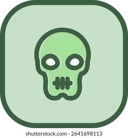 Skull Line vector Icon Design