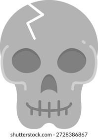 Diseño de icono de Vector de línea de cráneo