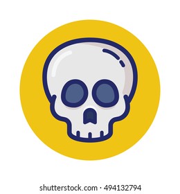 Skull Linear Color Icon