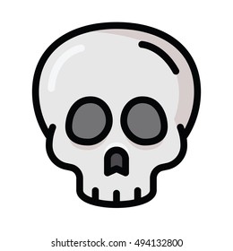Skull Linear Color Icon
