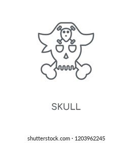 Skull linear icon. Skull concept stroke symbol design. Thin graphic elements vector illustration, outline pattern on a white background, eps 10.