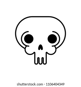 Skull linear style. head of skeleton. Vector illustration
