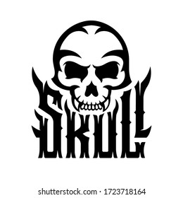 Skull Logo Black White Stock Vector (Royalty Free) 1723718164 ...