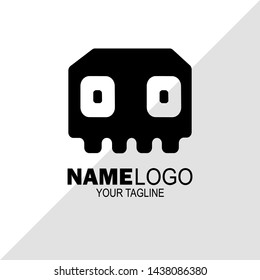 skull logo. can be used for store logos, barbershop logos, game companies, gamer groups, and others. vector
