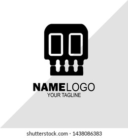 skull logo. can be used for store logos, barbershop logos, game companies, gamer groups, and others. vector