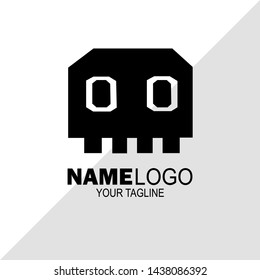 skull logo. can be used for store logos, barbershop logos, game companies, gamer groups, and others. vector