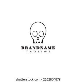skull logo cartoon icon design template modern vector