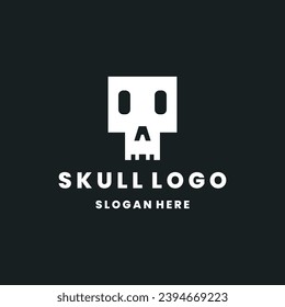 Skull Logo Concept Design Template Element Vector Illustration.