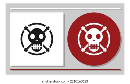 Skull logo for danger sign or no entry
