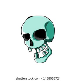 Skull logo design concept creative element graphic idea illustration shape sign simple symbol vector