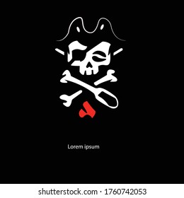 Skull logo design concept ,Vector illustration