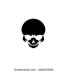 skull logo design illustration on white background for brochure banner and publication