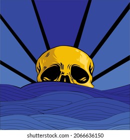 Skull Logo design inspiration,design element for logo,poster,card,benner,emblem,t shirt,vector illustration