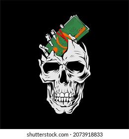 Skull Logo design inspiration,design element for logo,poster,card,benner,emblem,t shirt,vector illustration