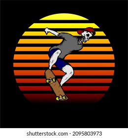 Skull Logo design inspiration,design element for logo,poster,card,benner,emblem,t shirt,vector illustration