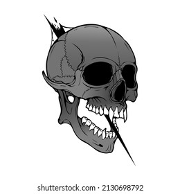 Skull Logo design inspiration,design element for logo,poster,card,benner,emblem,t shirt,vector illustration